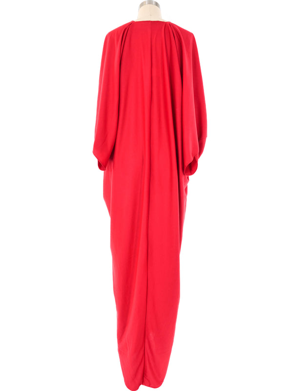 Halston IV Red Jersey Caftan Dress arcadeshops.com