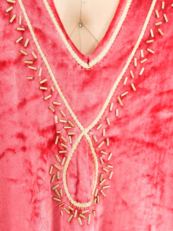 Bill Tice Pink Velvet Caftan Dress arcadeshops.com