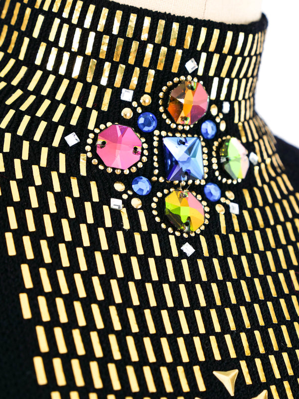 St. John Jewel Accented Cross Motif Dress Dress arcadeshops.com