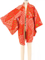 Orange Shibori Printed Kimono Jacket arcadeshops.com