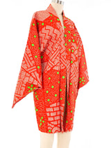 Orange Shibori Printed Kimono Jacket arcadeshops.com