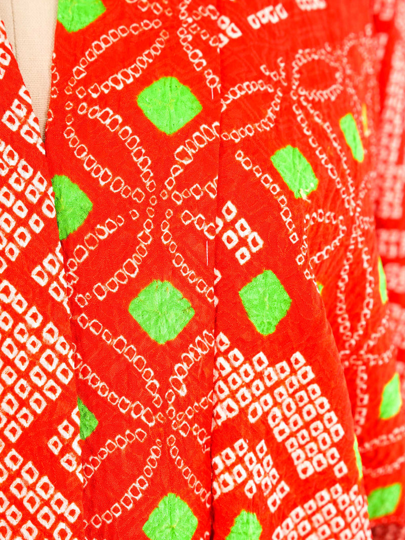 Orange Shibori Printed Kimono Jacket arcadeshops.com