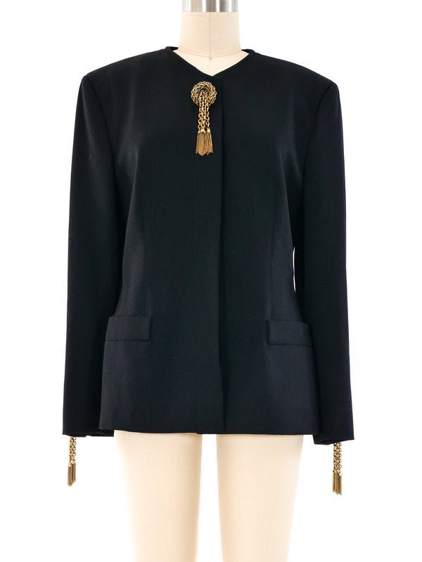 Genny Black Tassel Jacket Jacket arcadeshops.com