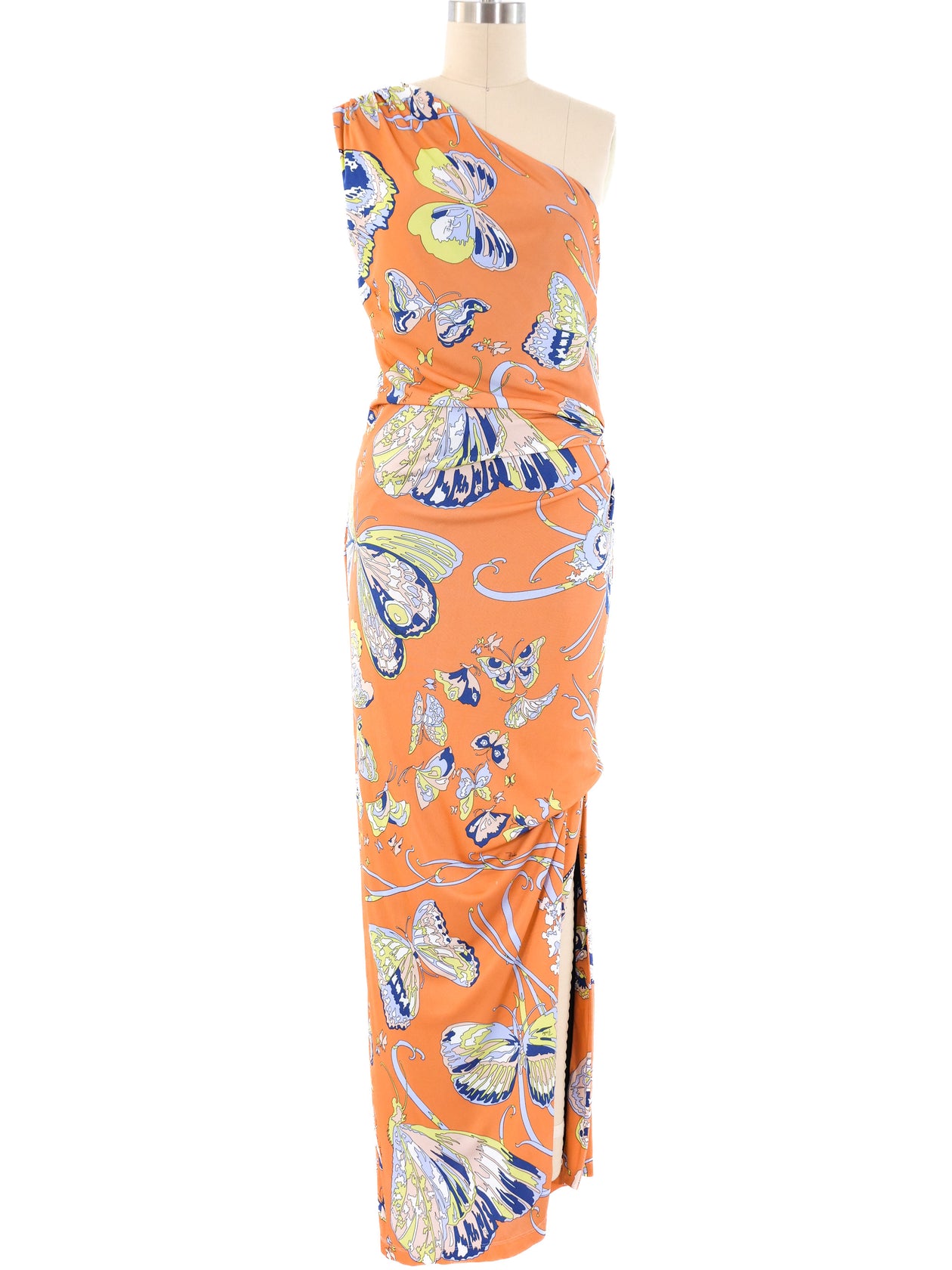Emilio Pucci One Shoulder Butterfly Dress