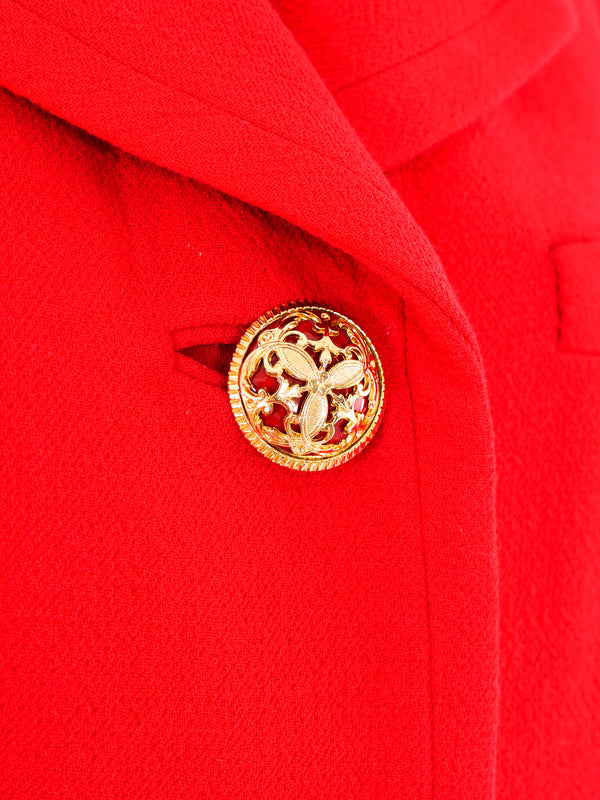 Gianni Versace Red Cropped Jacket Jacket arcadeshops.com