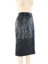 Gianni Versace Printed Leather Wrap Skirt Bottom arcadeshops.com