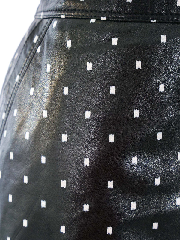 Gianni Versace Printed Leather Wrap Skirt Bottom arcadeshops.com