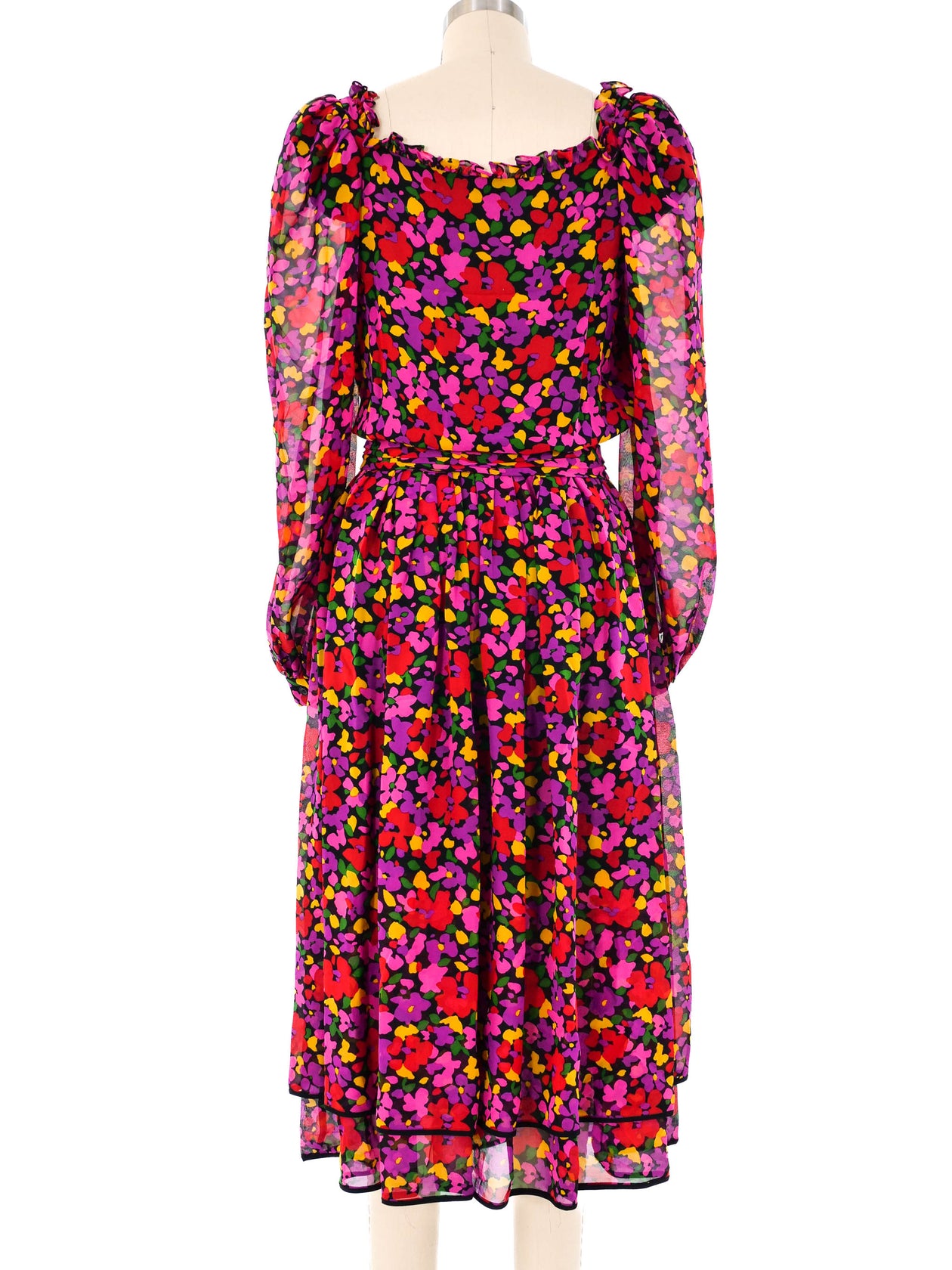 Valentino Floral Printed Silk Maxi Dress