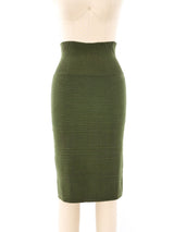 Alaia Olive Knit Skirt Ensemble Suit arcadeshops.com