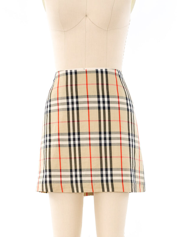 Burberry Plaid Printed Mini Skirt Bottom arcadeshops.com