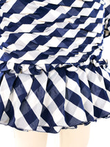 Ungaro Gingham Printed Ruched Dress Dress arcadeshops.com