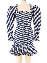 Ungaro Gingham Printed Ruched Dress Dress arcadeshops.com