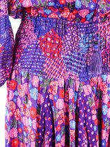 Diane Freis Floral Printed Pleated Dress Dress arcadeshops.com