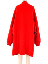 Valentino Red Wool Knit Jacket Outerwear arcadeshops.com