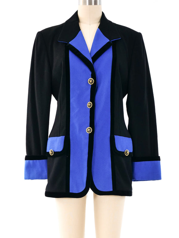 Escada Sapphire Colorblock Jacket Jacket arcadeshops.com