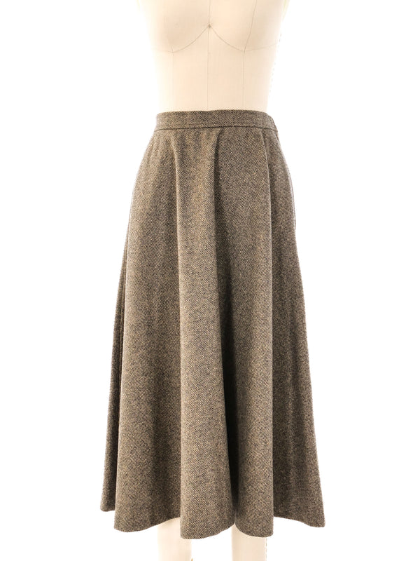 Yves Saint Laurent Tweed Midi Skirt Bottom arcadeshops.com