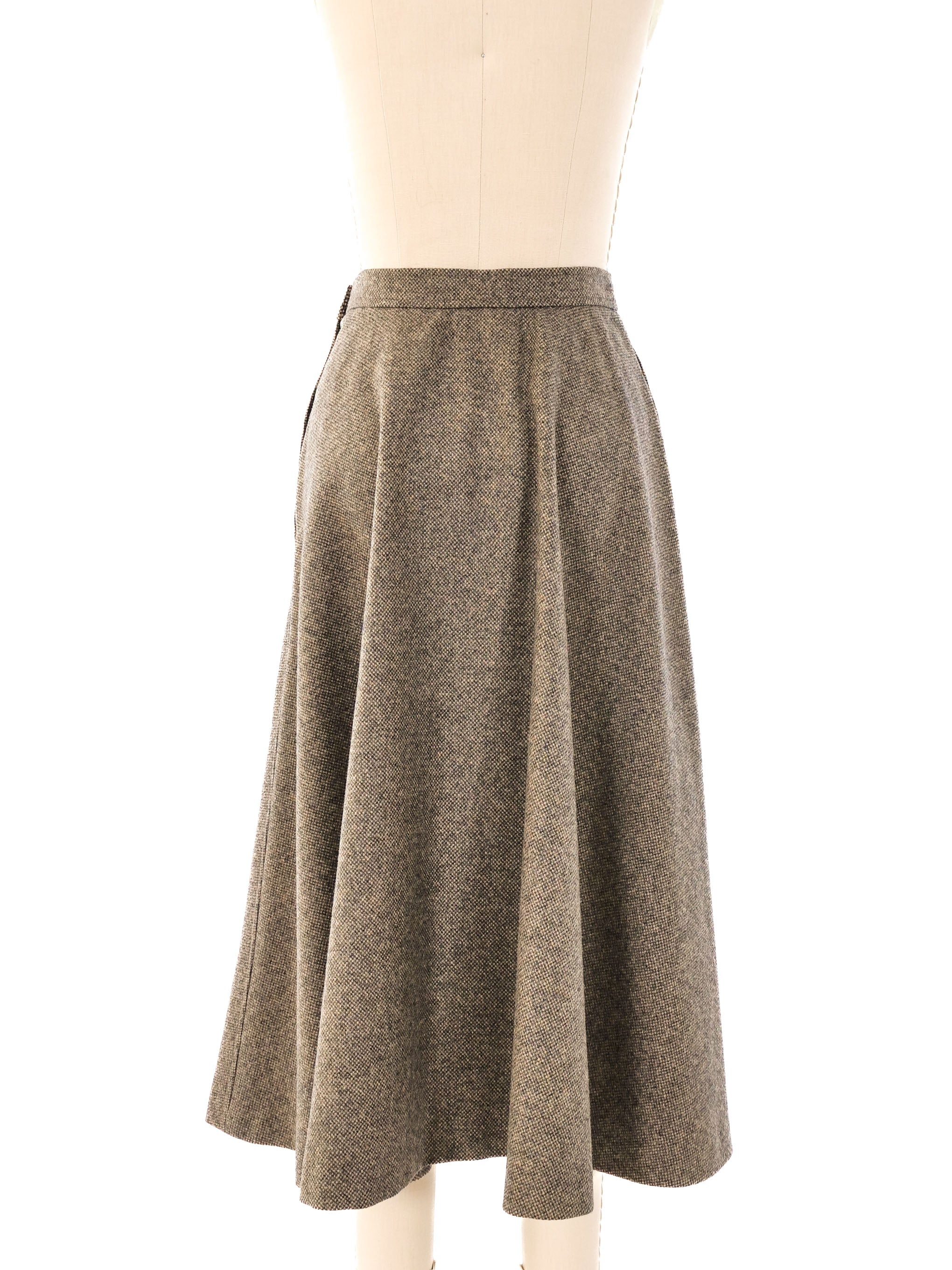 【送料&関税込】Saint Laurent Midi Skirt In Wool SAINT LAURENT Wool midi skirt | NET-A-PORTER