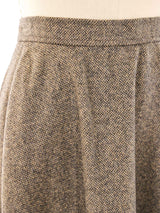 Yves Saint Laurent Tweed Midi Skirt Bottom arcadeshops.com