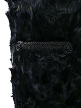 Rope Trimmed Fur Vest Jacket arcadeshops.com