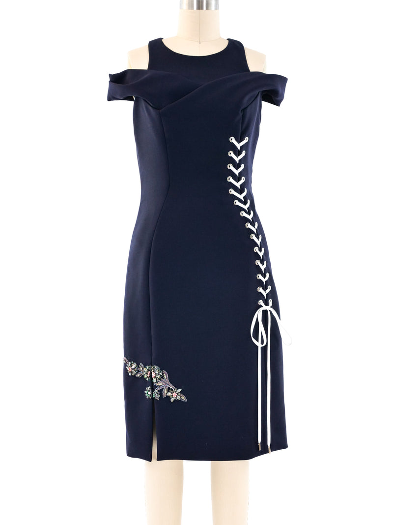 Christian Dior Lace Up Dress Dress arcadeshops.com