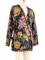 Emanuel Ungaro Quilted Watercolor Floral Jacket Jacket arcadeshops.com