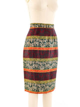Tribal Pattern Midi Skirt Bottom arcadeshops.com