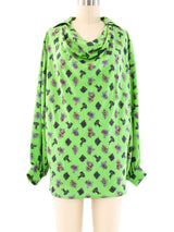 Amen Wardy Printed Silk Blouse Top arcadeshops.com