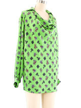 Amen Wardy Printed Silk Blouse Top arcadeshops.com