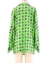 Amen Wardy Printed Silk Blouse Top arcadeshops.com