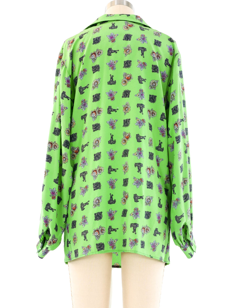 Amen Wardy Printed Silk Blouse Top arcadeshops.com