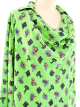 Amen Wardy Printed Silk Blouse Top arcadeshops.com