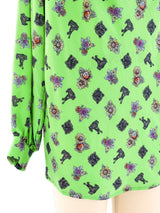 Amen Wardy Printed Silk Blouse Top arcadeshops.com