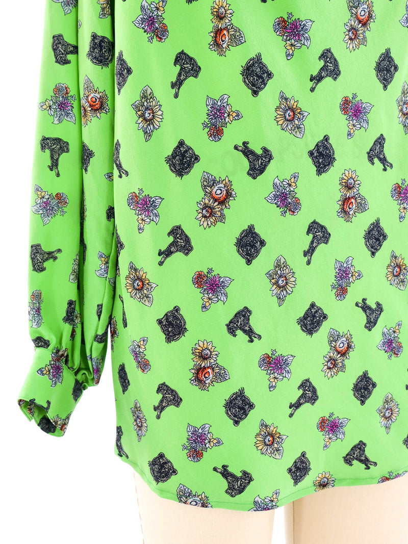 Amen Wardy Printed Silk Blouse Top arcadeshops.com