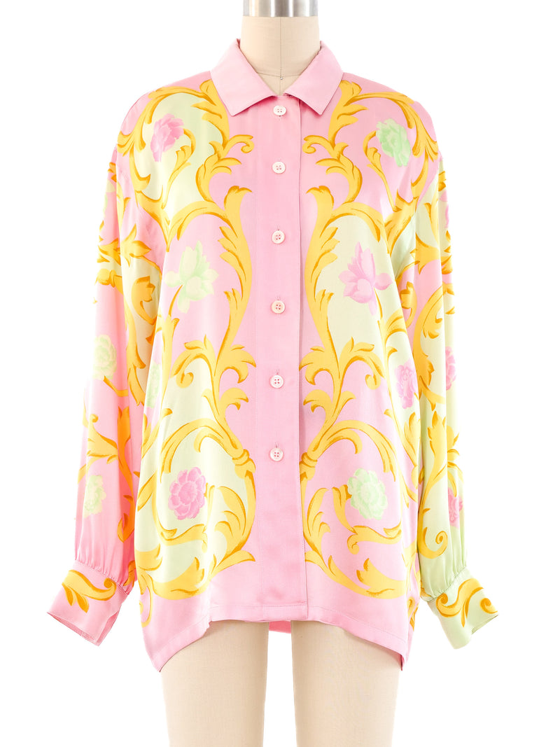 Escada Printed Silk Blouse Top arcadeshops.com