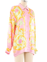 Escada Printed Silk Blouse Top arcadeshops.com