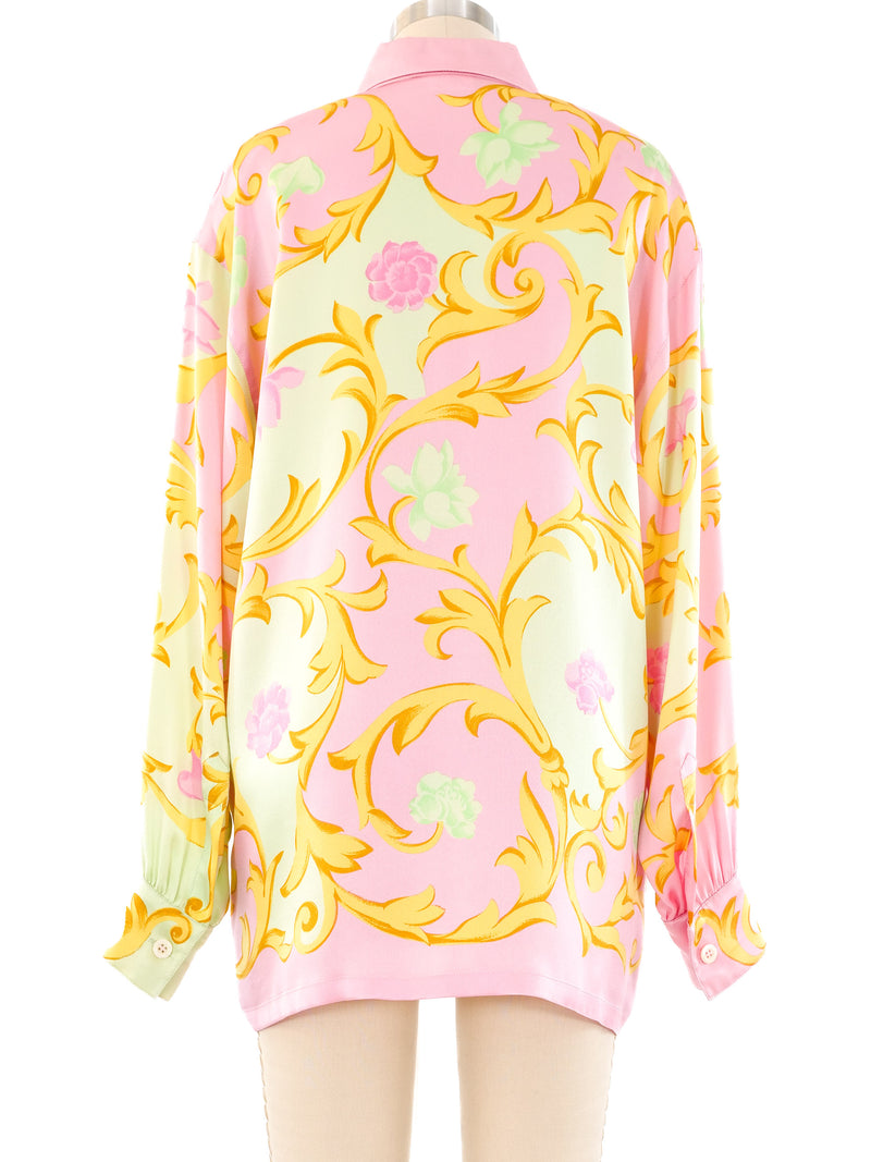 Escada Printed Silk Blouse Top arcadeshops.com