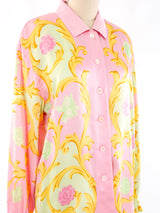 Escada Printed Silk Blouse Top arcadeshops.com