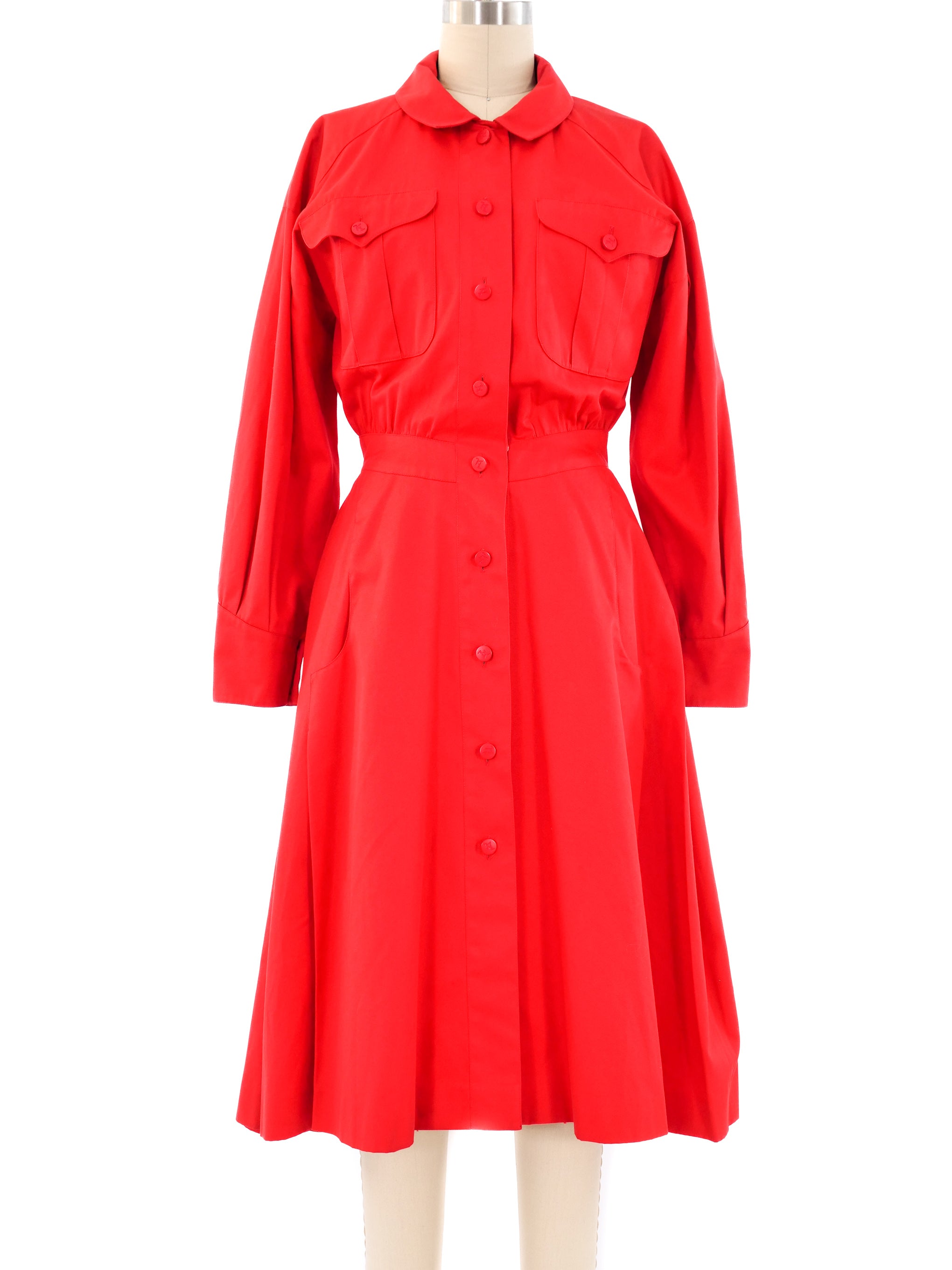 Karl Lagerfeld Red Shirt Dress