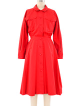 Karl Lagerfeld Red Shirt Dress Dress arcadeshops.com