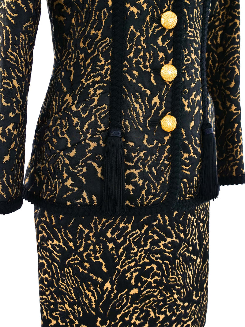 Yves Saint Laurent Brocade Skirt Suit Suit arcadeshops.com