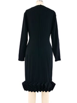 Gianni Versace Ruffled Hem Shift Dress Dress arcadeshops.com