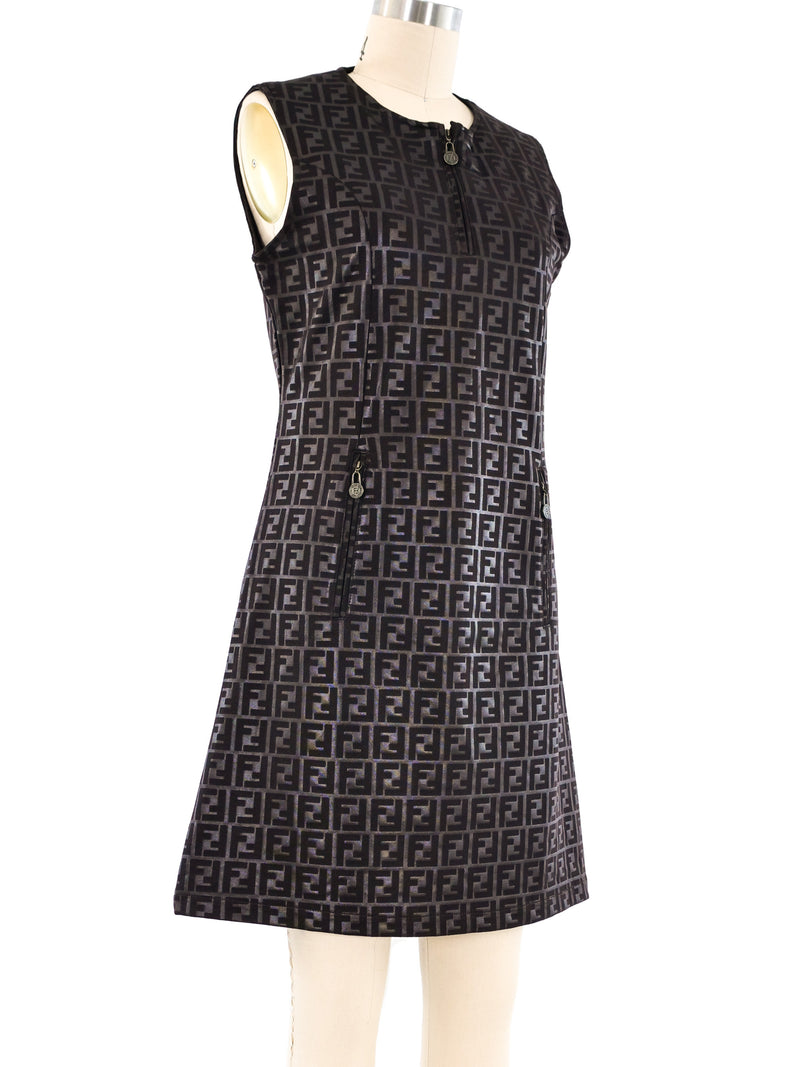 Fendi Monogram Jacquard Mini Dress Dress arcadeshops.com