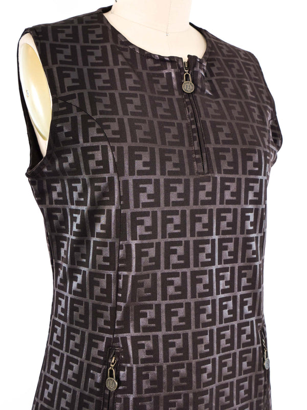 Fendi Monogram Jacquard Mini Dress Dress arcadeshops.com