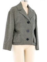 1960’s Christian Dior Cropped Houndstooth Jacket Jacket arcadeshops.com