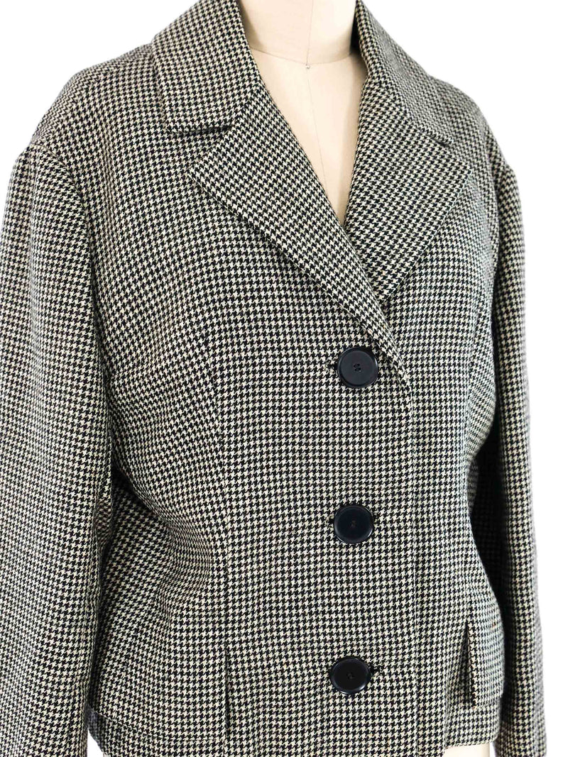 1960’s Christian Dior Cropped Houndstooth Jacket Jacket arcadeshops.com