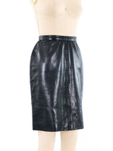 Yves Saint Laurent Leather Mini Skirt Bottom arcadeshops.com