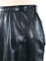 Yves Saint Laurent Leather Mini Skirt Bottom arcadeshops.com