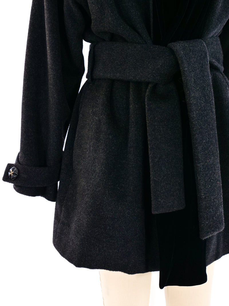 Yves Saint Laurent Cashmere Belted Coat Outerwear arcadeshops.com