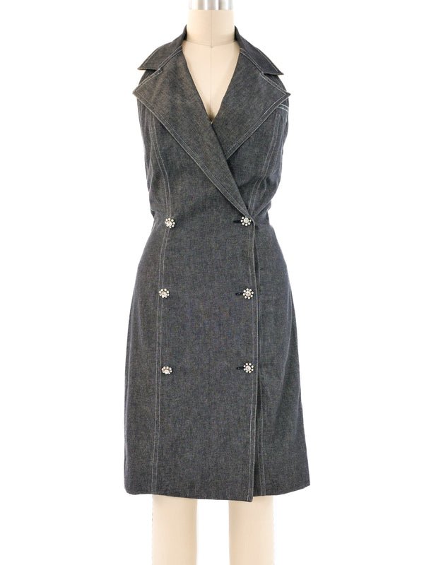 Patrick Kelly Denim Halter Dress Dress arcadeshops.com