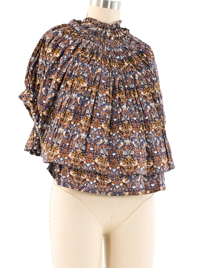 Junya Watanabe Floral Printed Pleated Top Top arcadeshops.com